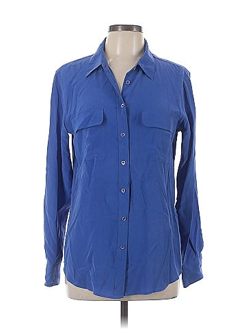 Equipment Long Sleeve Silk Top (view 1)
