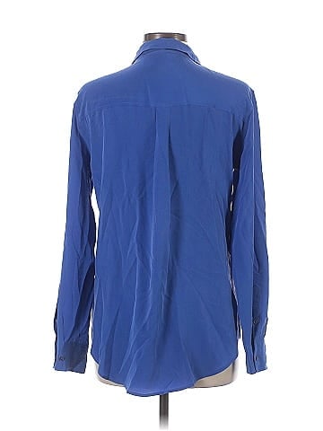 Equipment Long Sleeve Silk Top (view 2)