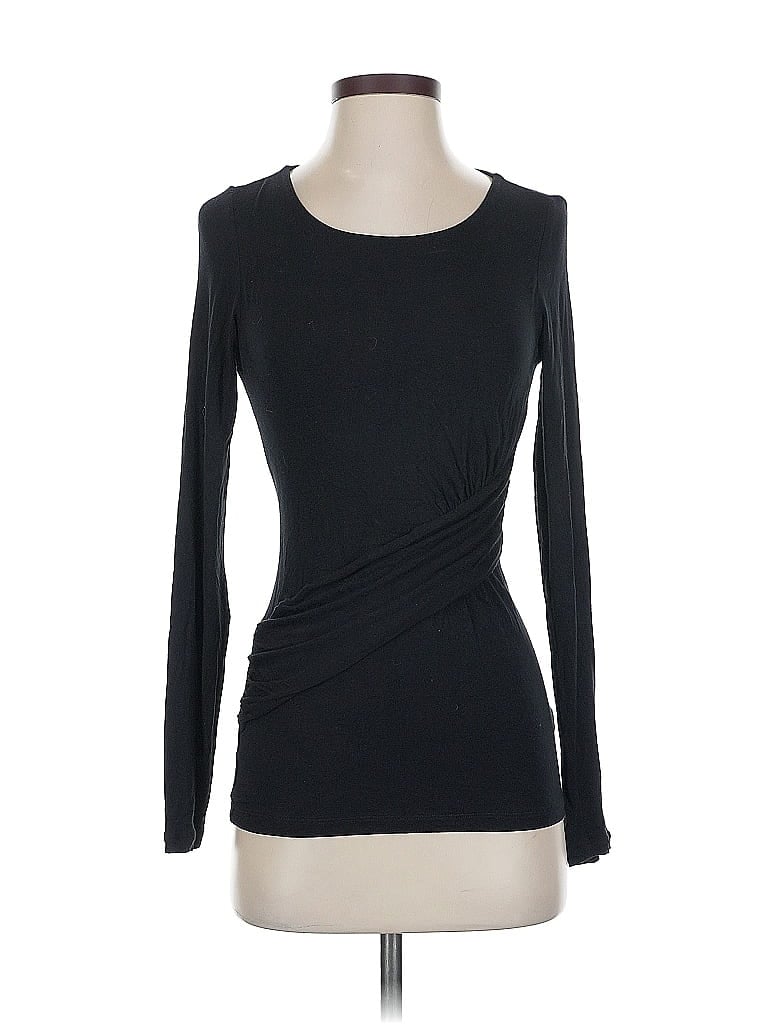 Pre-owned Cabi Long Sleeve Top Black Boatneck Tops