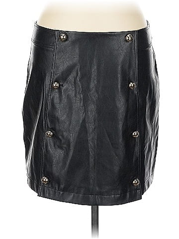 Kendall & Kylie Faux Leather Skirt (view 1)