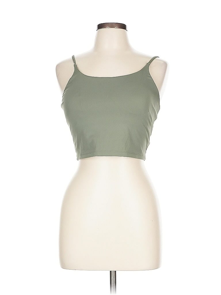 Pre-owned Unbranded Tank Top Green Strapless Neckline Tops