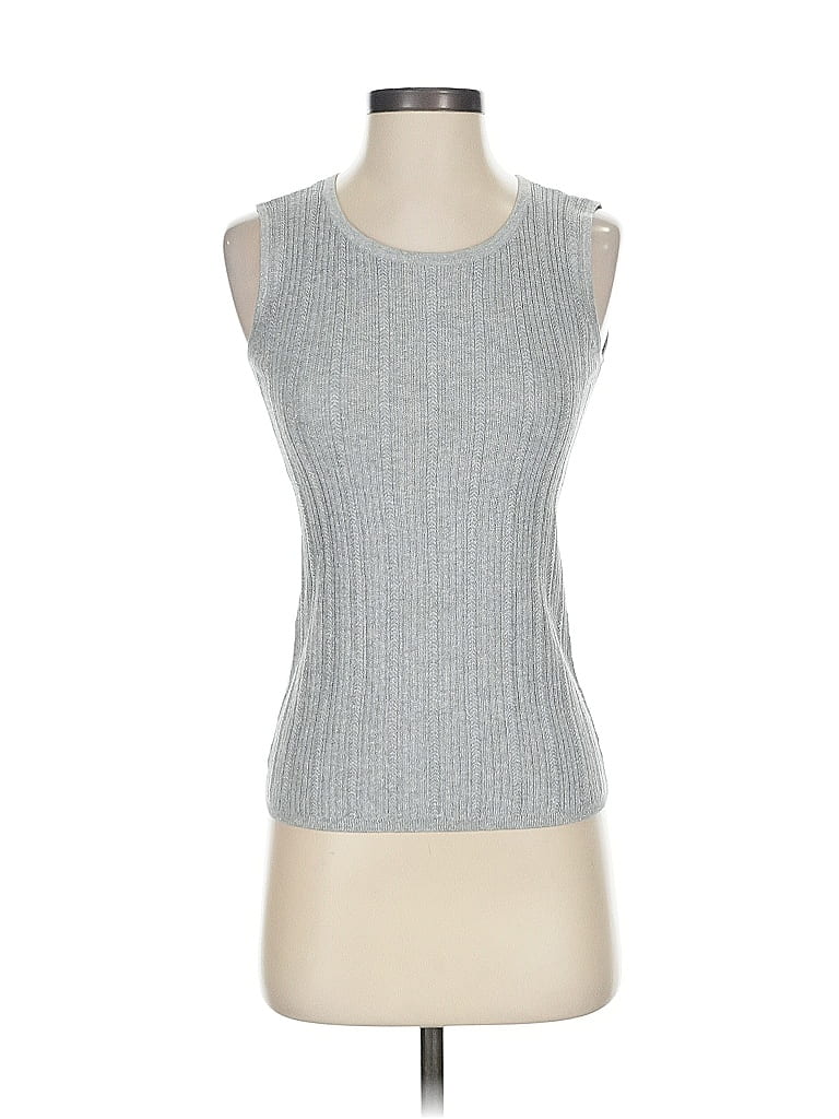 Pre-owned Talbots Sleeveless Top Gray Scoop Neck Tops