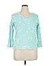 Fresh Produce 100% Cotton Teal Blue 3/4 Sleeve T-Shirt Size XL - photo 1