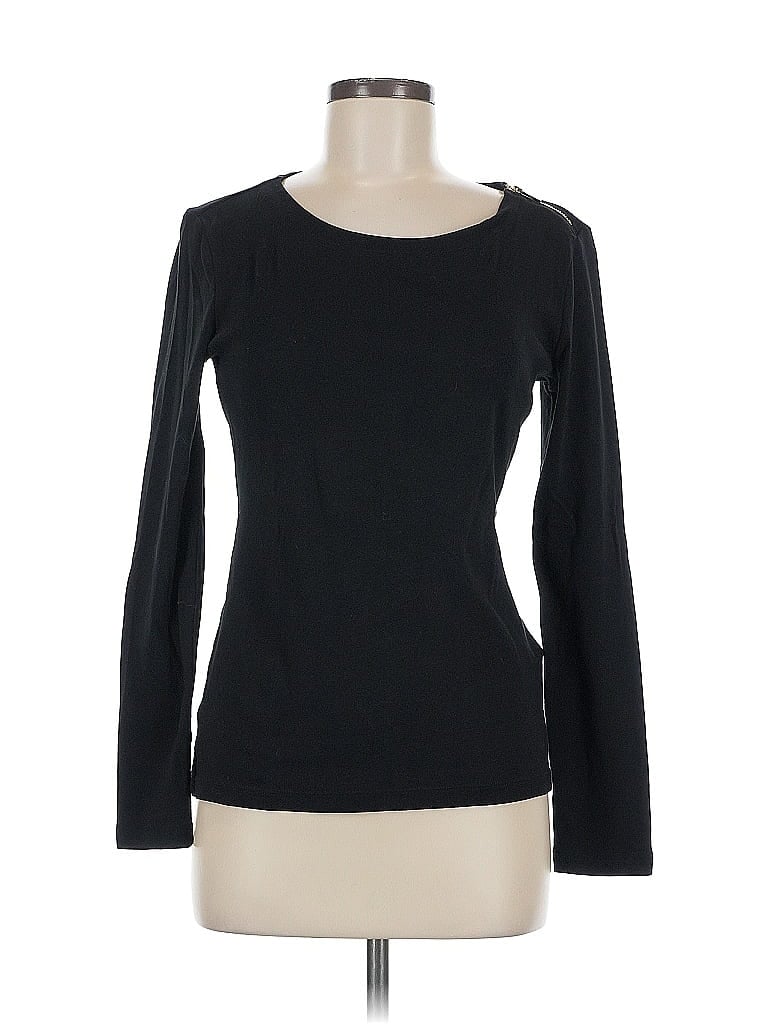 Pre-owned Jones New York Signature Long Sleeve T-shirt In Black