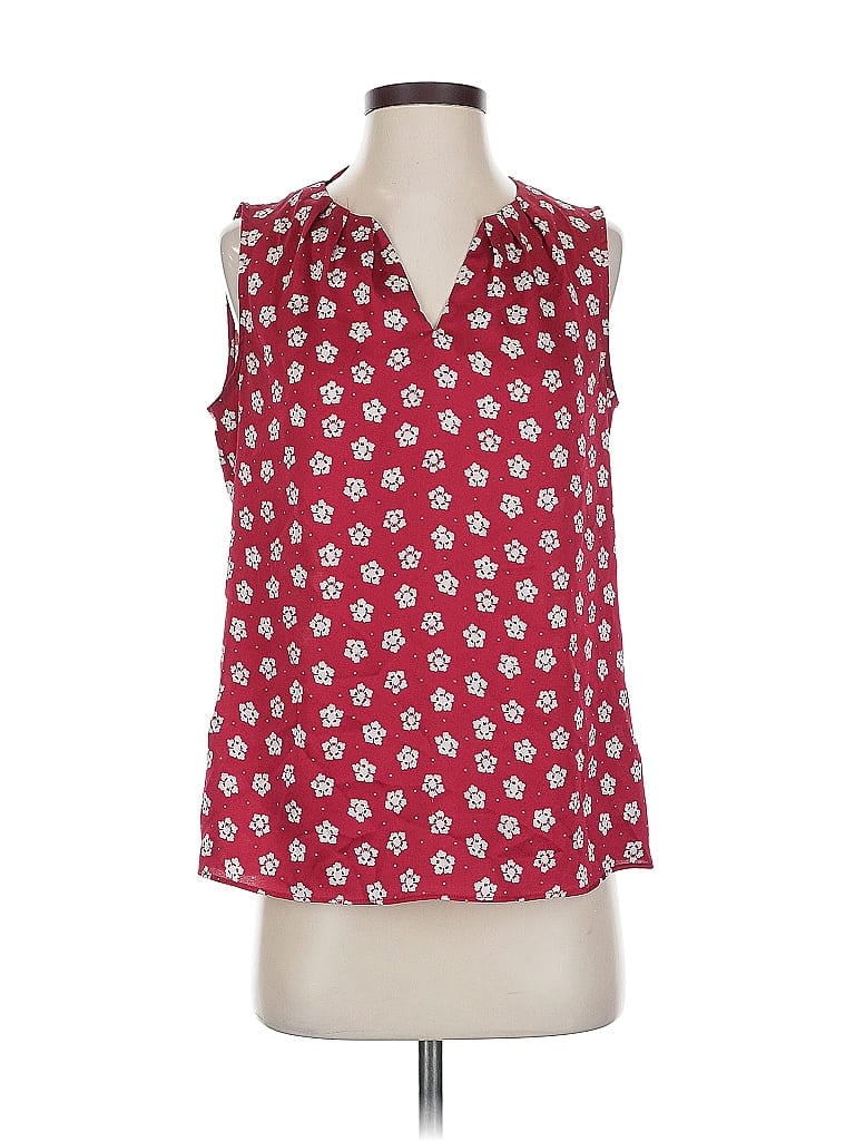 Click to view more detailed imagery on our partner's website Pre-owned Banana Republic Sleeveless Blouse In Red