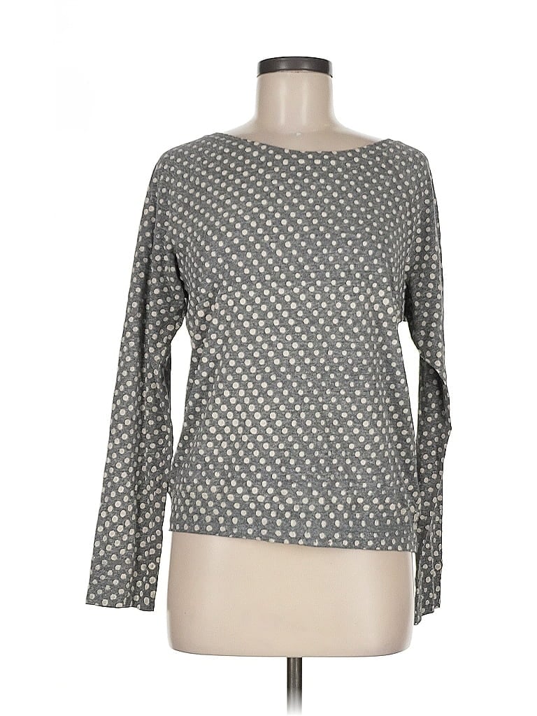 Pre-owned Current Elliott Long Sleeve T-shirt In Gray