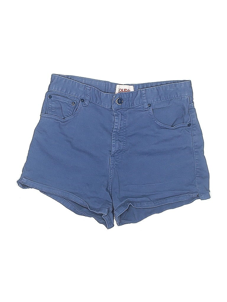 Pre-owned Solid & Striped Denim Shorts In Blue