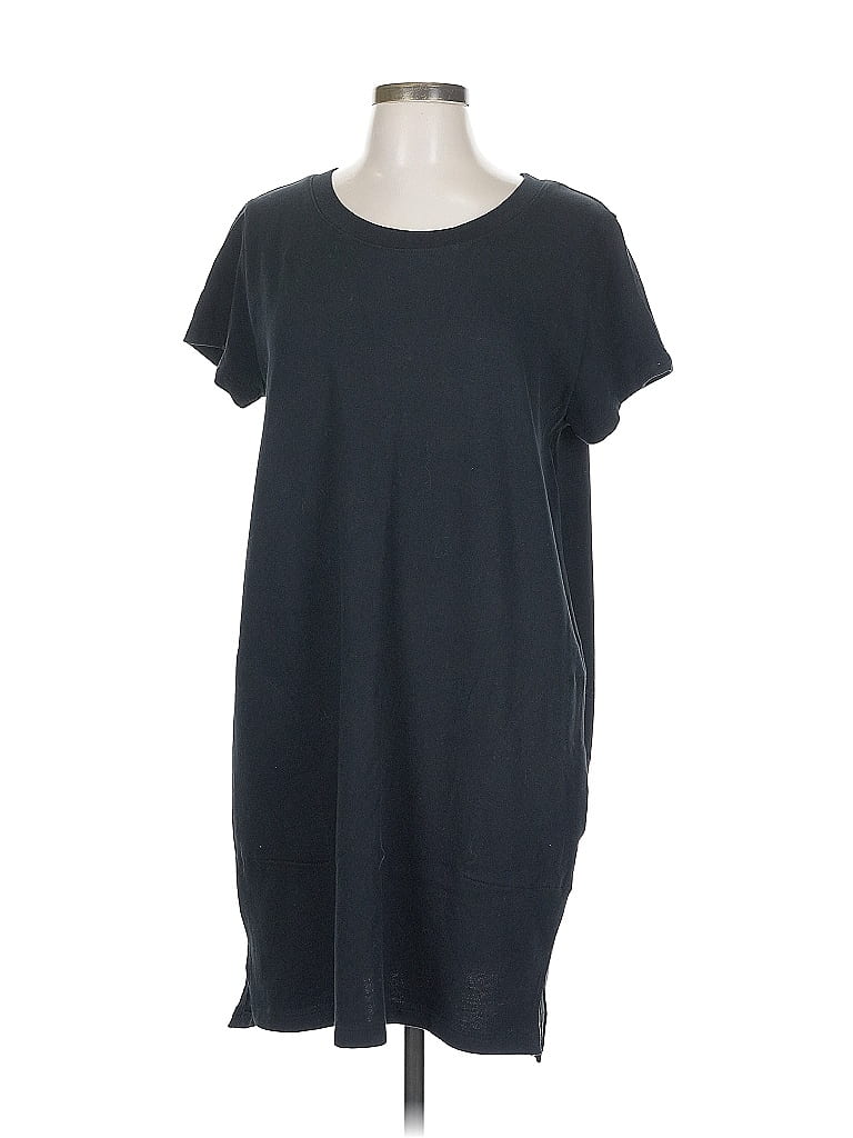 White + Warren 100% Cotton Solid Gray Casual Dress Size L - photo 1