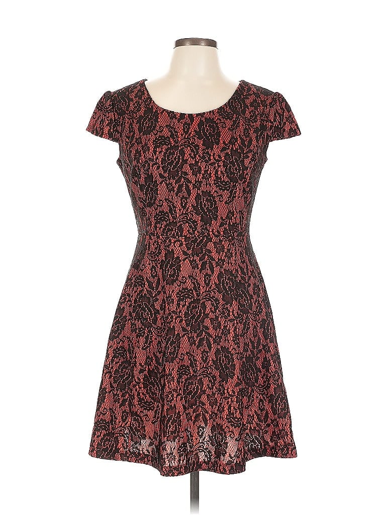 En Focus Studio 100% Polyester Paisley Burgundy Cocktail Dress Size 10 - photo 1