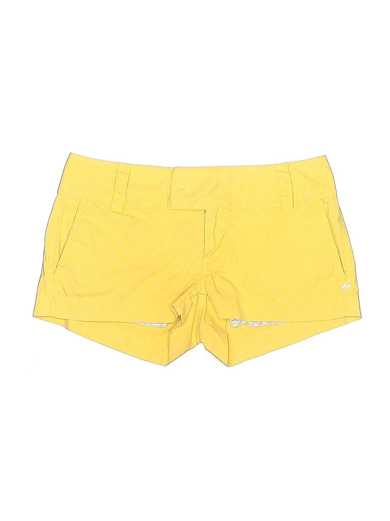Hurley Argyle Stripes Yellow Shorts Size 3 - photo 1