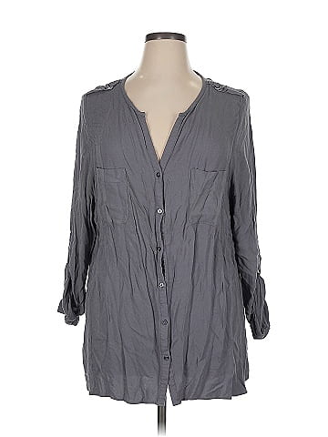 Atmosphere 3/4 Sleeve Button-Down Shirt (view 1)