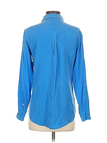 Equipment Long Sleeve Silk Top (view 2)