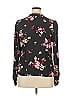 A.L.C. 100% Silk Floral Black Long Sleeve Silk Top Size 14 - photo 3