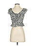 Zara Silver Short Sleeve Top Size XS - photo 1
