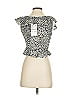 Zara Silver Short Sleeve Top Size XS - photo 4