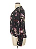 A.L.C. 100% Silk Floral Black Long Sleeve Silk Top Size 14 - photo 5