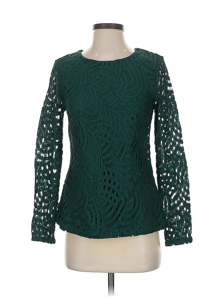 Pre-owned Boden Long Sleeve Blouse In Green