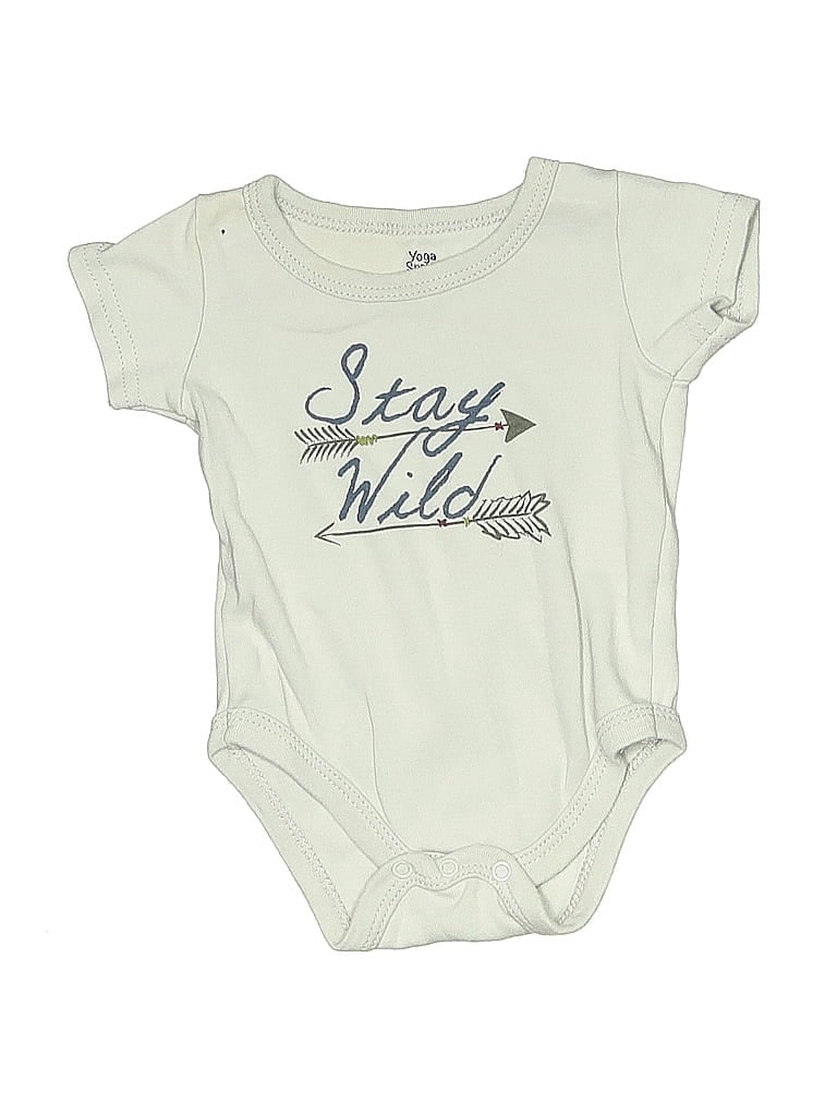 Click to view more detailed imagery on our partner's website Pre-owned Yoga Sprout Babies' Short Sleeve Onesie In White