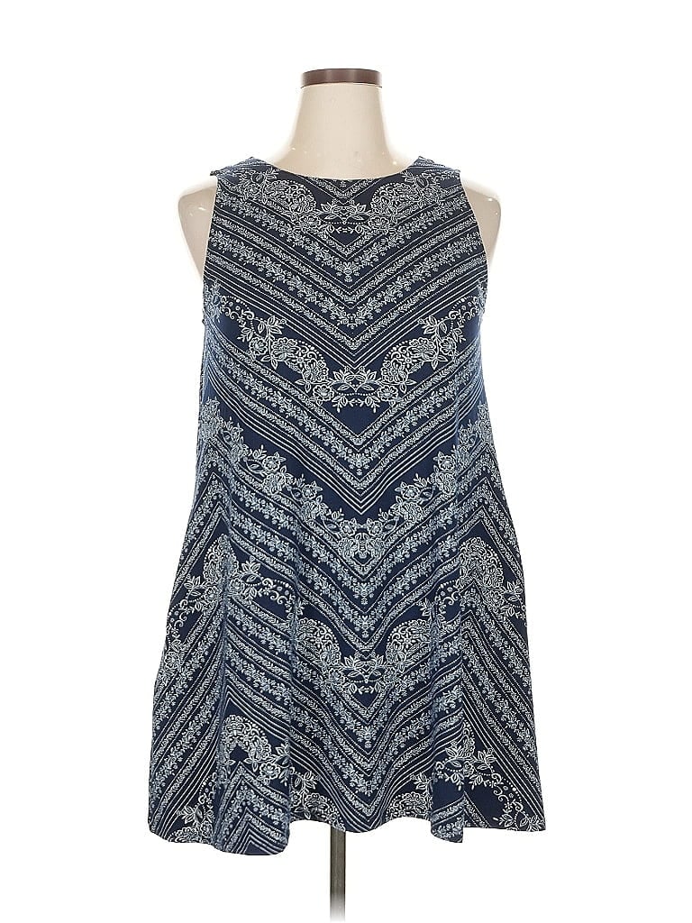 Nine Britton Chevron-herringbone Blue Casual Dress Size XL - photo 1