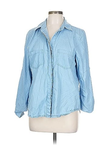 Fab'rik 3/4 Sleeve Button-Down Shirt (view 1)