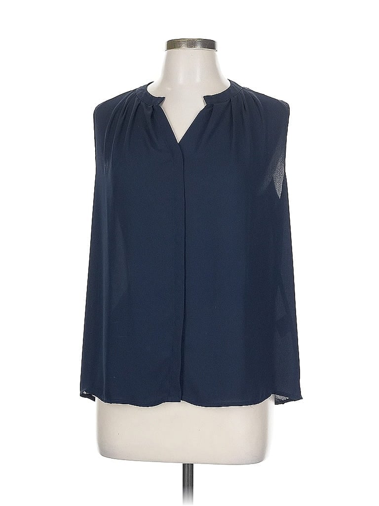 Collective Concepts Blue Sleeveless Blouse Size L - photo 1