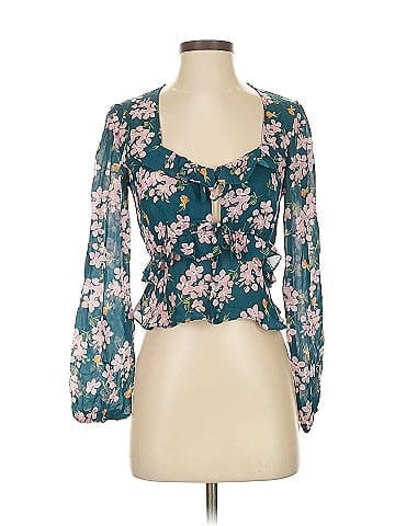 Intermix 3/4 Sleeve Silk Top (view 1)