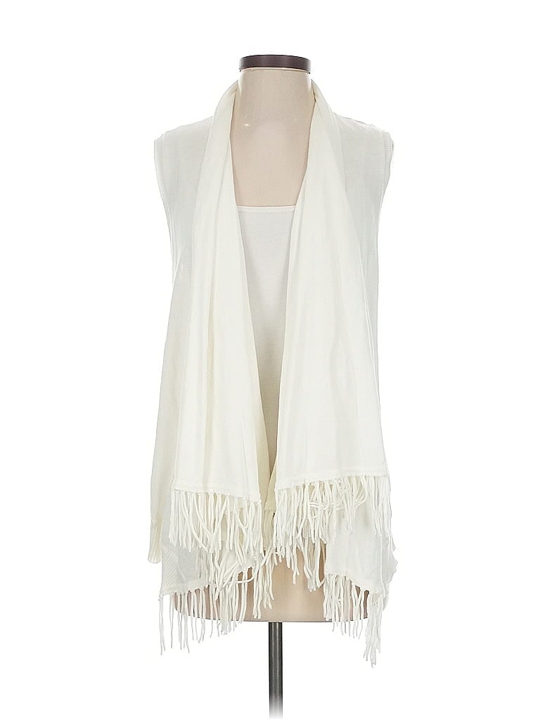 Pre-owned Aqua Cardigan Sweater In White