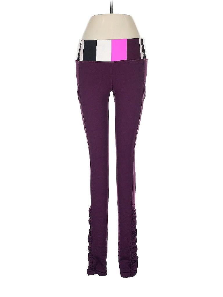 Pre-owned Lululemon Athletica Active Pants In Burgundy