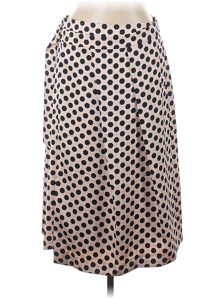 J.Crew 365 100% Polyester Polka Dots Ivory Casual Skirt Size 12 - photo 1