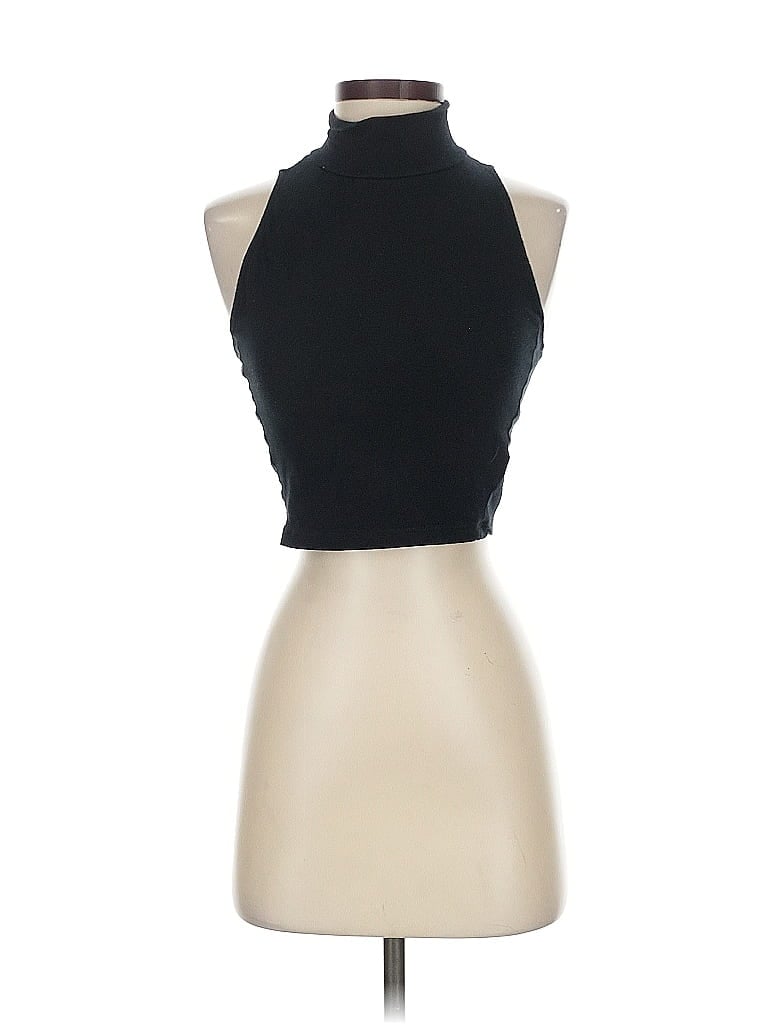 Pre-owned La Hearts Tank Top Black Halter Neckline Tops