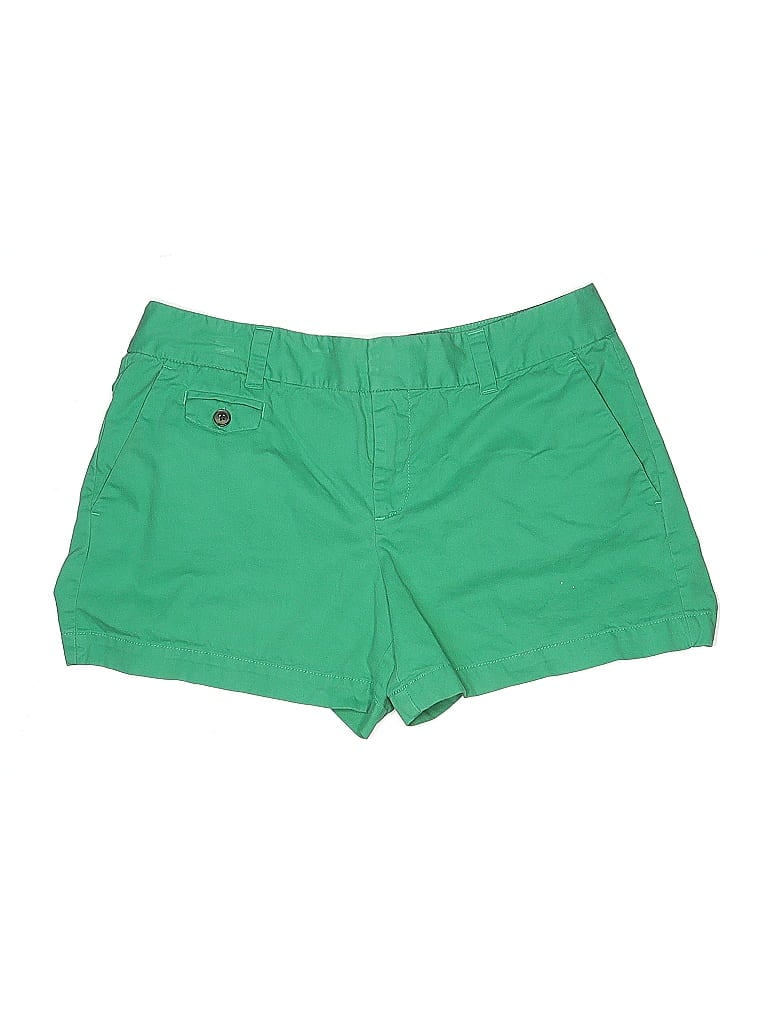 Ann Taylor LOFT 100% Cotton Solid Green Shorts Size 6 - photo 1