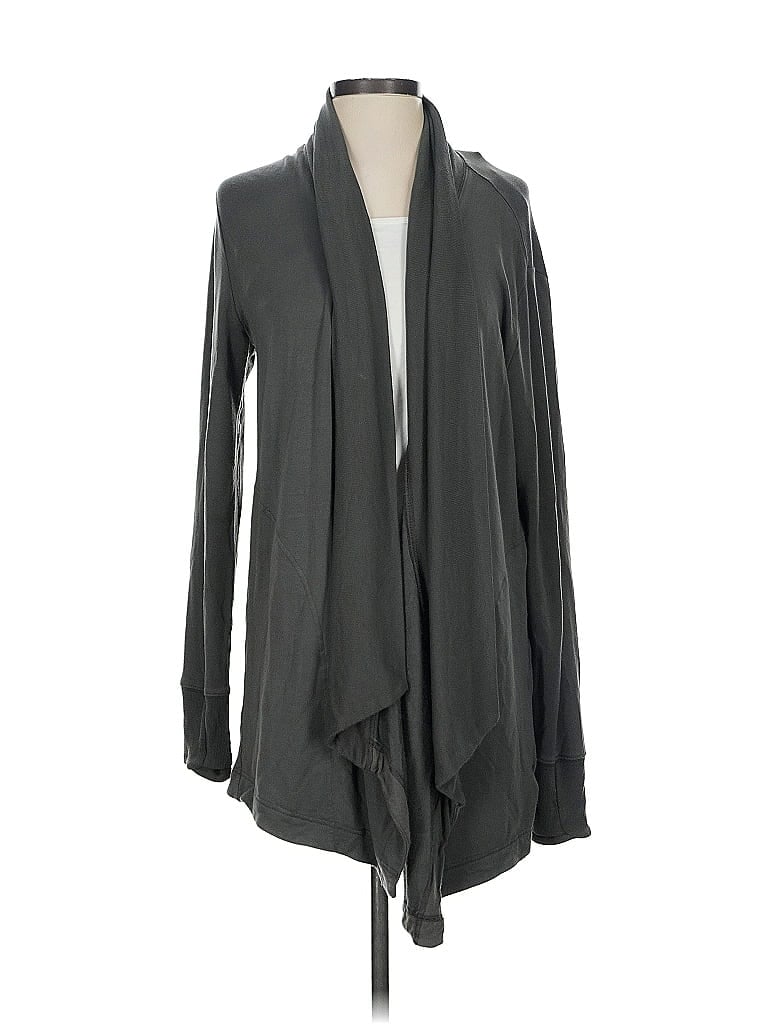 Pre-owned Athleta Cardigan Sweater In Gray