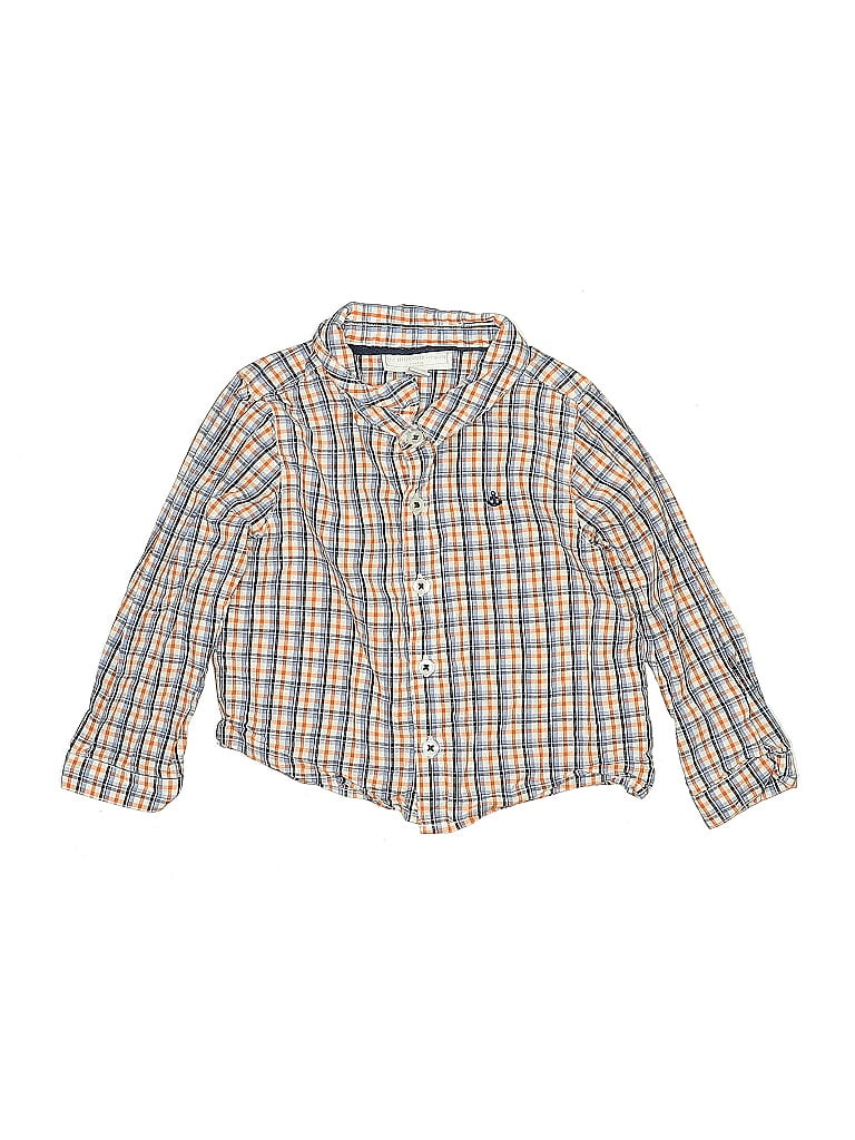 Click to view more detailed imagery on our partner's website Pre-owned The Little White Company Kids' Long Sleeve Button Down Shirt In Brown