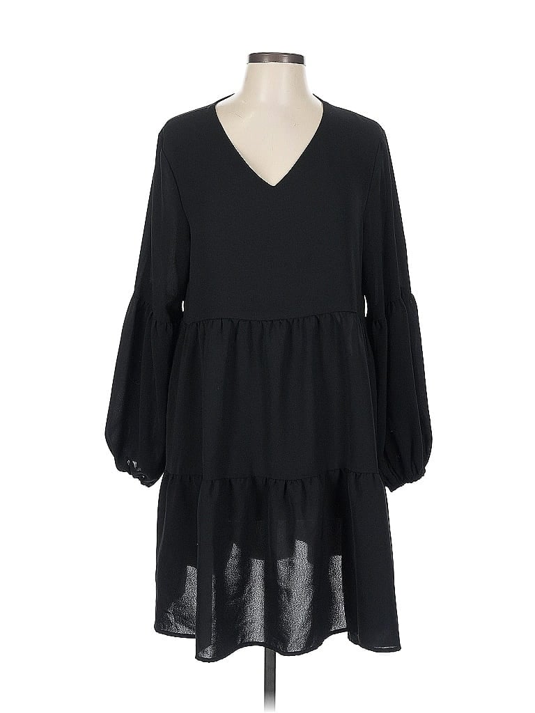 Pre-owned Unbranded 3/4 Sleeve Blouse In Black