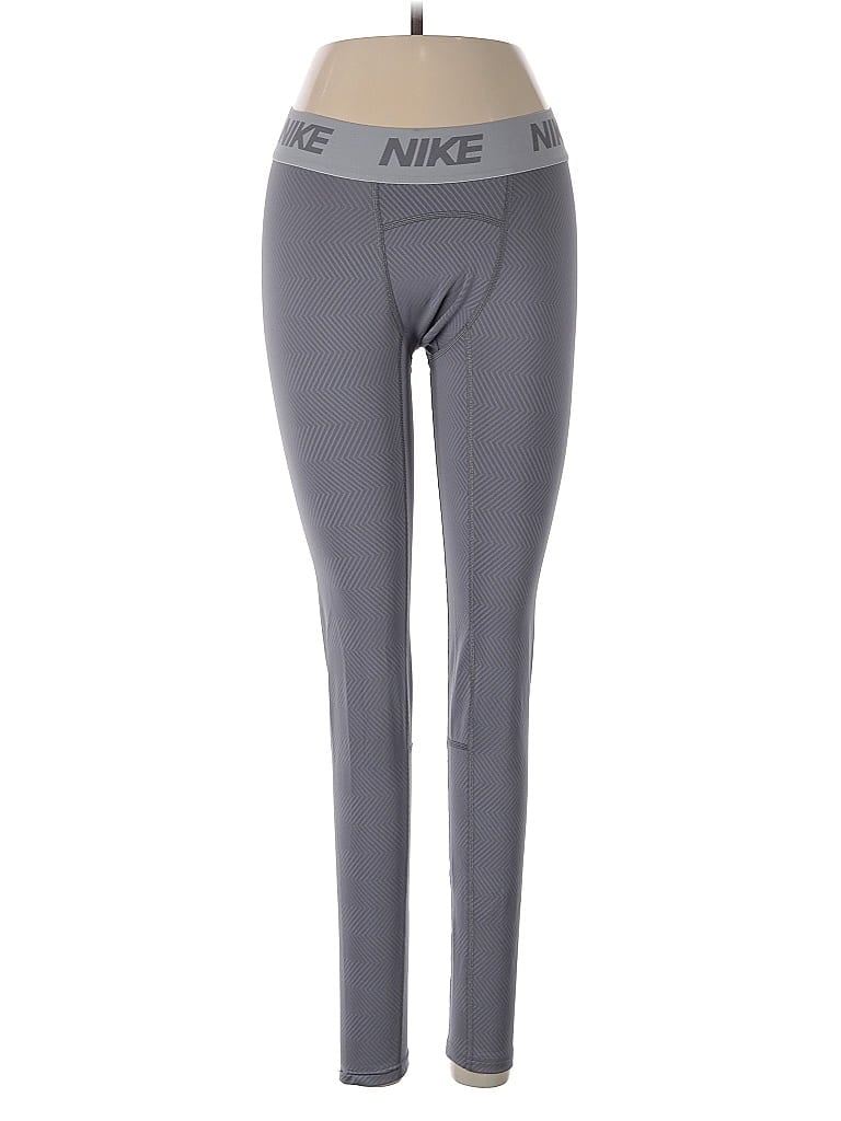 Pre-owned Nike Yoga Pants In Gray