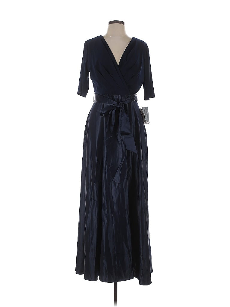 Alex Evenings Women's Embellished Dress Blue Size 16