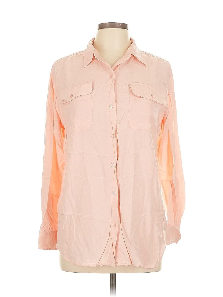 Pre-owned Polo Ralph Lauren 3/4 Sleeve Button Down Shirt In Pink