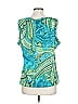 Susan Graver 100% Polyester Teal Sleeveless Blouse Size L - photo 2
