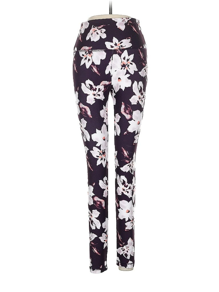 Balance Collection Floral Purple Leggings Size M - photo 1