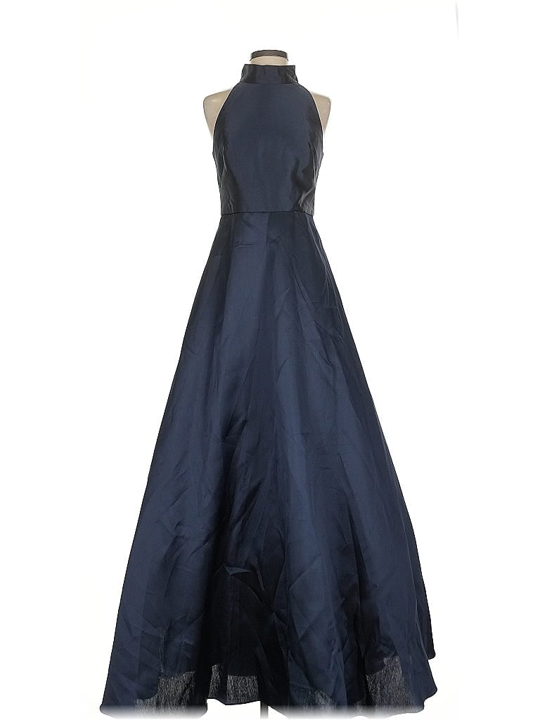 ML Monique Lhuillier 100% Polyester Blue Cocktail Dress Size 4 - photo 1