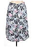 Nicholas 100% Linen Floral Gray Blue Casual Skirt Size 14 - photo 1