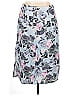 Nicholas 100% Linen Floral Gray Blue Casual Skirt Size 14 - photo 2