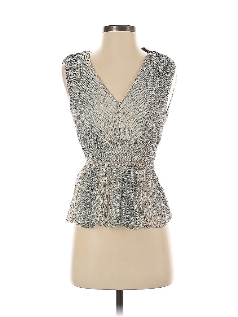 Pre-owned Rachel Zoe Tjx Sleeveless Blouse In Silver
