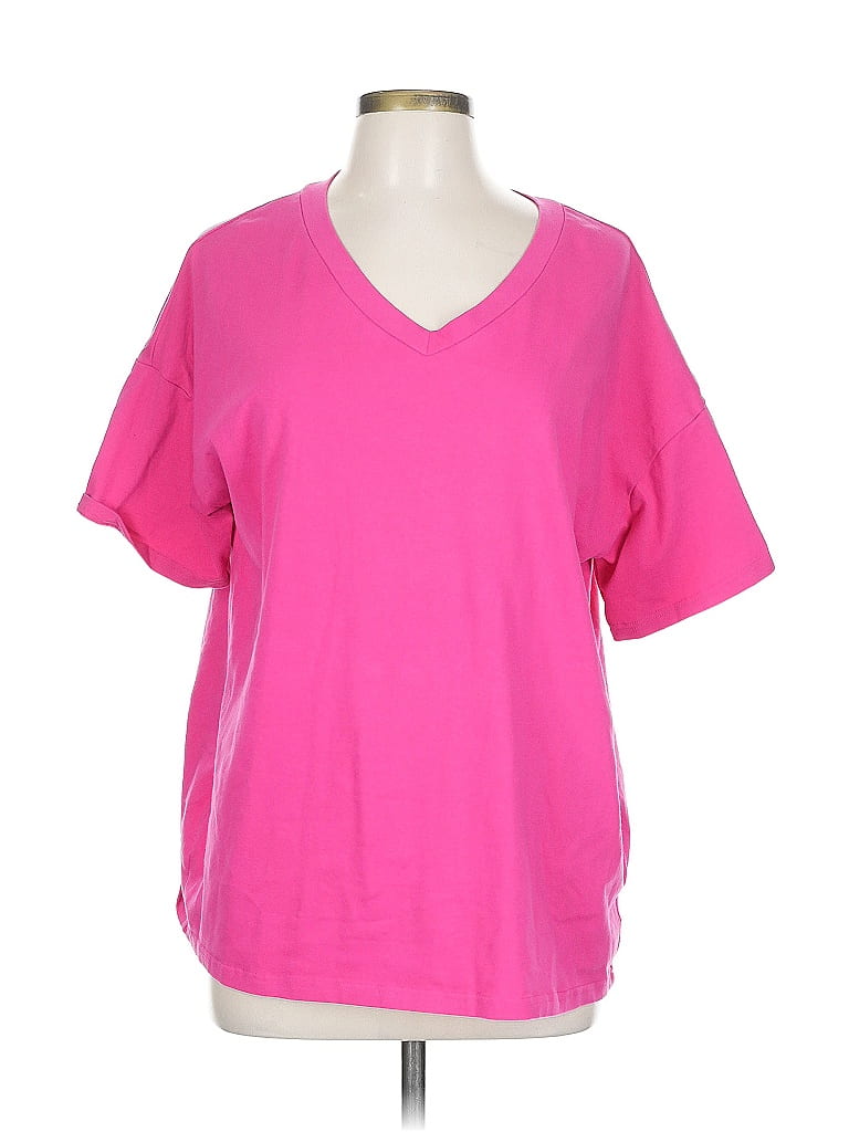 Pre-owned Unbranded Short Sleeve T-shirt In Pink
