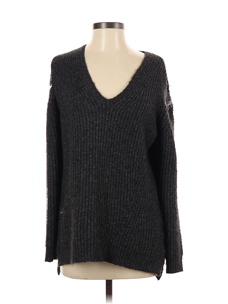 Pre-owned Line Pullover Sweater In Gray