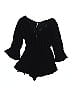 showpo 100% Rayon Solid Black Romper Size 2 - photo 2