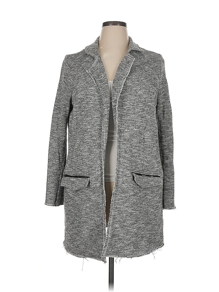 Pre-owned Pleione Coat In Gray
