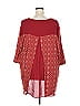 Catherines 100% Polyester Red 3/4 Sleeve Blouse Size 4X - photo 3
