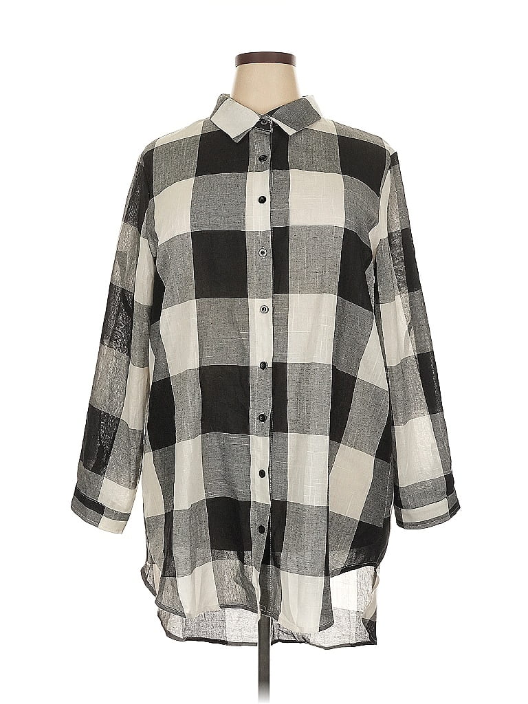 Pre-owned Unbranded 3/4 Sleeve Blouse In Black