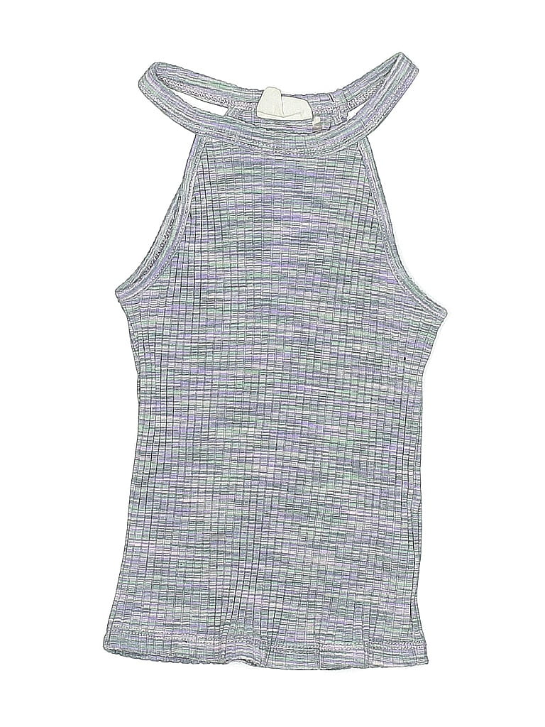 Click to view more detailed imagery on our partner's website Pre-owned Cotton On Kids' Tank Top Silver Halter Neckline Tops